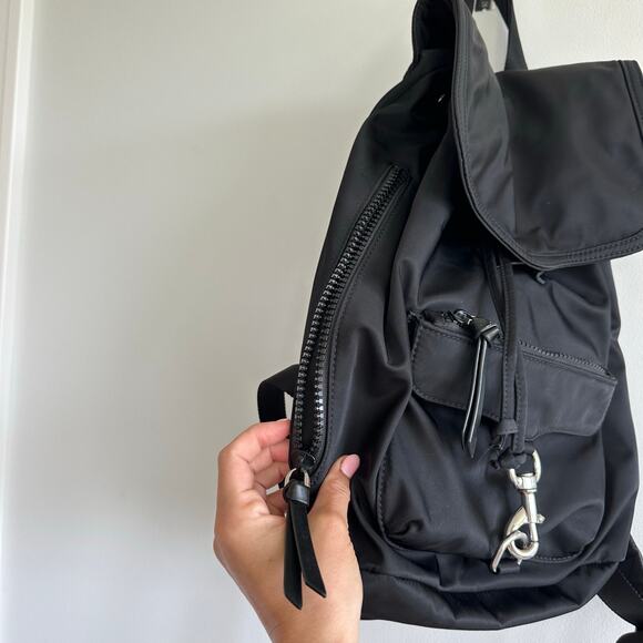 Rebecca Minkoff Bikeshare Nylon Backpack Black - Picture 3 of 8